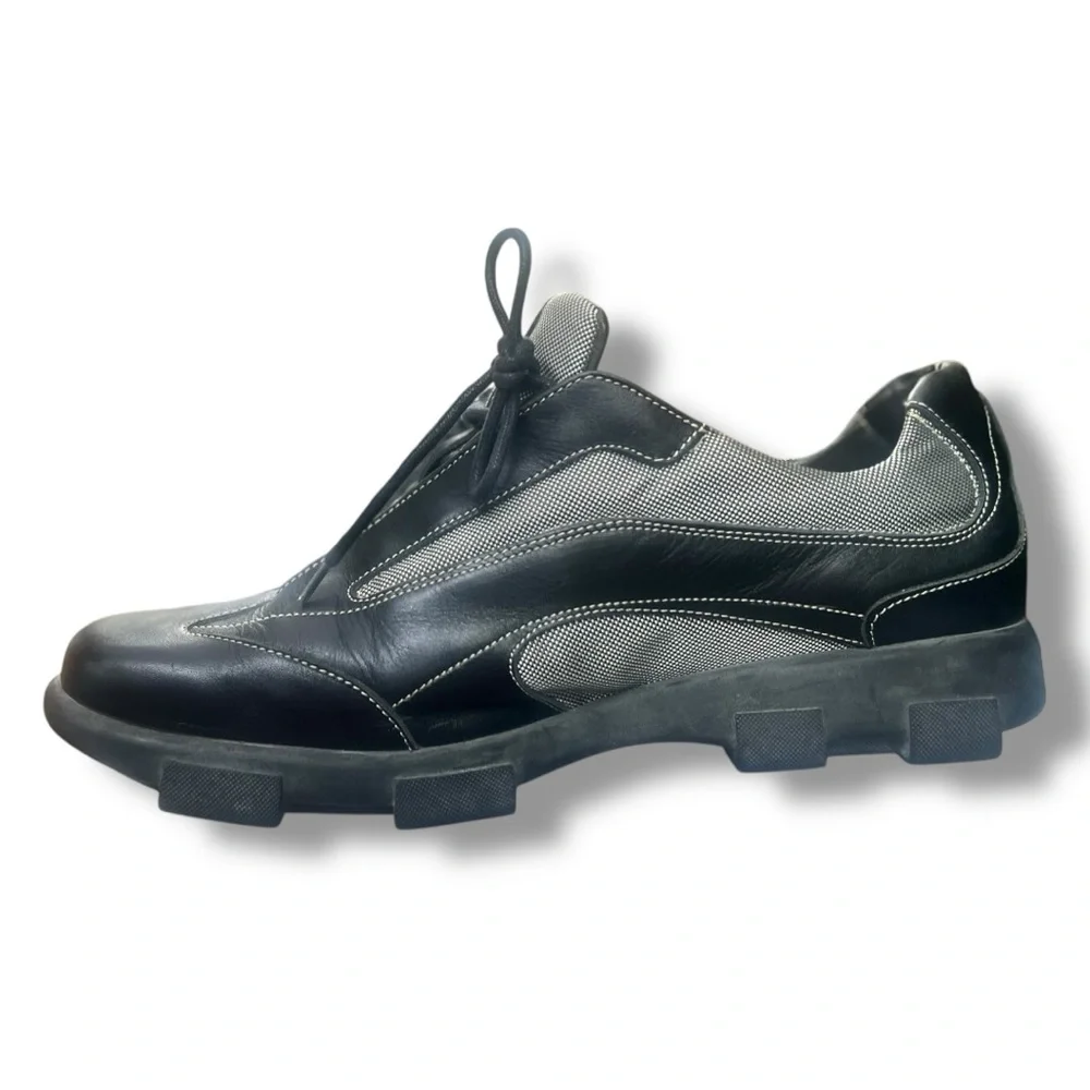Donald J Pliner‎ Acton 120 Chunky Sole Leather Sneakers 11.5M Italy